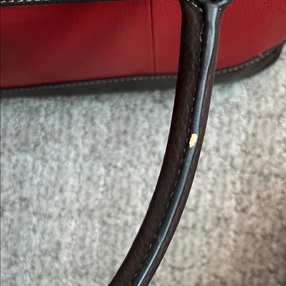 Tignanello Red and Brown Satchel - Picture 8 of 10